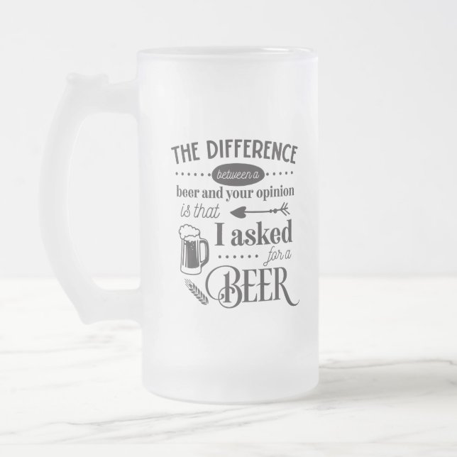 Chope Givrée bière à boire mot art (Gauche)