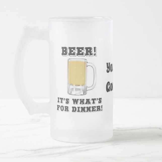 Chope Givrée Bière ! C'est quoi pour dîner avec votre texte (Gauche)