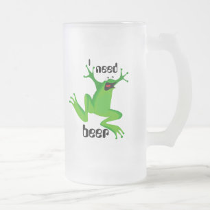 Chope Givrée bière drôle du besoin de grenouille-Je