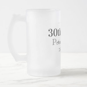 Chope Givrée Bière jusqu'à la date nom anniversaire 30 ans homm