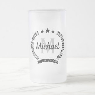 Chope Givrée Blason de laurier vintage monogramme nom