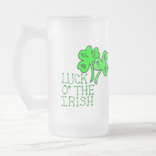 Chope Givrée Bol de verre givré Luck o' the Irish Leprechaun