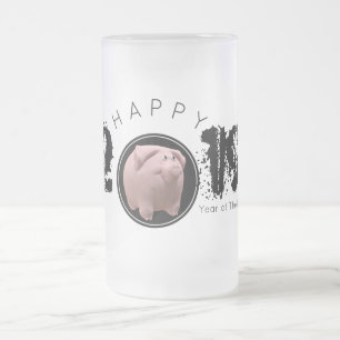Chope Givrée Bonne année PIg grande 2019 Original 3D givré G 2