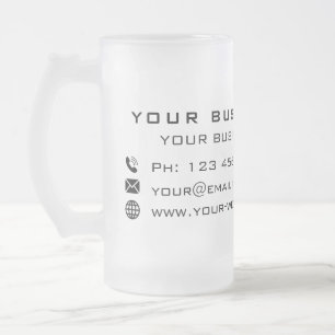 Chope Givrée Boue de bière en verre glacé personnalisée