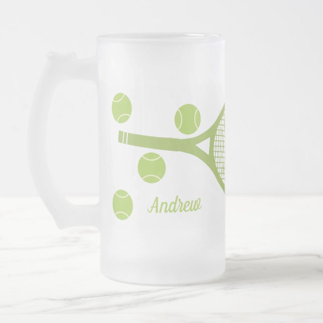 Chope Givrée Boule de tennis moderne personnalisée (Gauche)