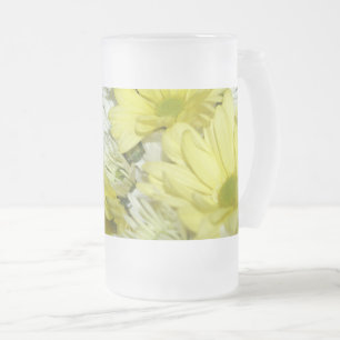 Chope Givrée Bouquets de marguerite en verre givré