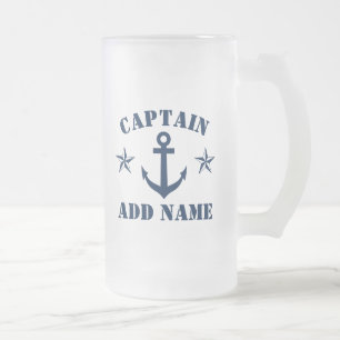 Chope Givrée Cadeau en verre dépoli marine cadeau pour marin