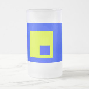 Chope Givrée Carré jaune et bleu