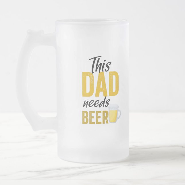 Chope Givrée Ce Papa A Besoin D'Une Bande De Bière (Gauche)