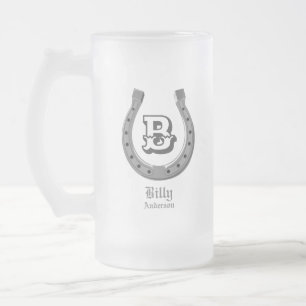 Chope Givrée Chaussure Cheval Cowboy Monogramme personnalisé