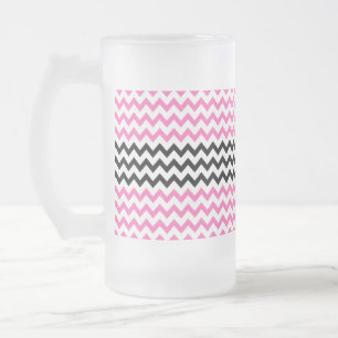 Chope Givrée Chevron rose chaud et noir par Shirley Taylor
