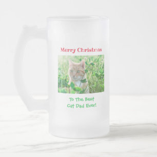 Chope Givrée Christmas Best Chat Papa Ever Photo pour animaux