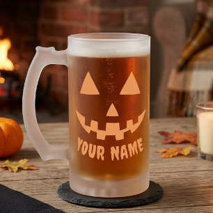 Chope Givrée Citrouille orange personnalisée Halloween Votre no