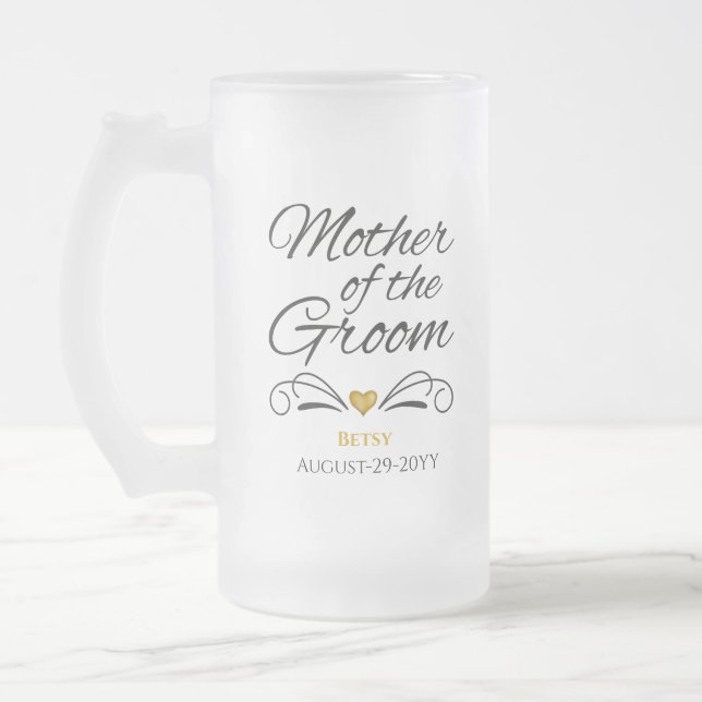Chope Givrée Coeur personnalisé de l'or Mère de la chambre (Gauche)