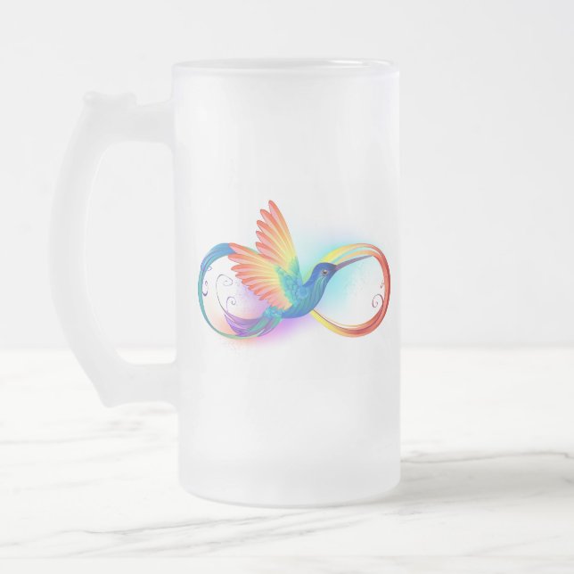 Chope Givrée Colibri arc-en-ciel avec symbole Infinity (Gauche)