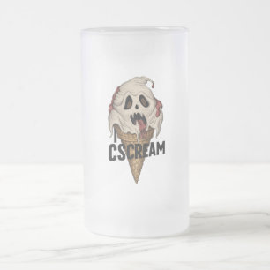 Chope Givrée Crème glacée fantôme éffrayante "I CSCREAM"