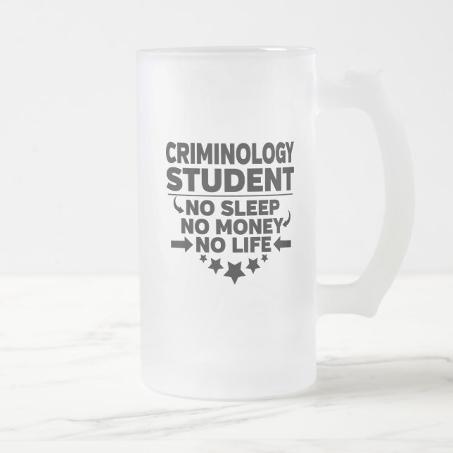 Chope Givrée Criminologie Étudiant Non Sommeil Non Argent Non V (Droit)