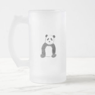 Chope Givrée Croquis de panda en noir et blanc
