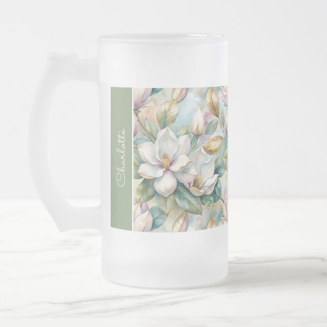 Chope Givrée Custom Pattern Elegant Magnolia Flowers (Gauche)
