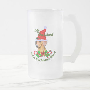 Chope Givrée Dachshund Cadeaux de Noël
