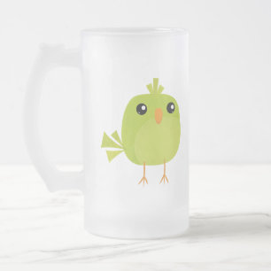 Chope Givrée Dessin d'oiseau vert