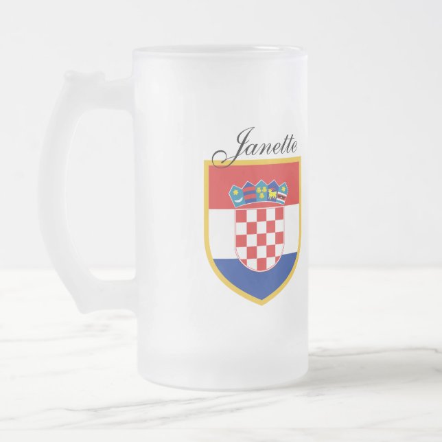 Chope Givrée Drapeau de la Croatie personnalisé (Gauche)