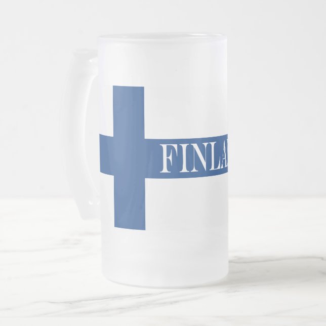Chope Givrée Drapeau de la Finlande Croix Bleue Suomi (Devant gauche)