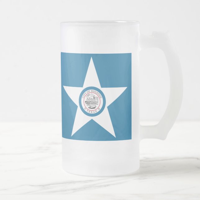 Chope Givrée Drapeau de la ville de Houston, Texas Beer en verr (Droit)