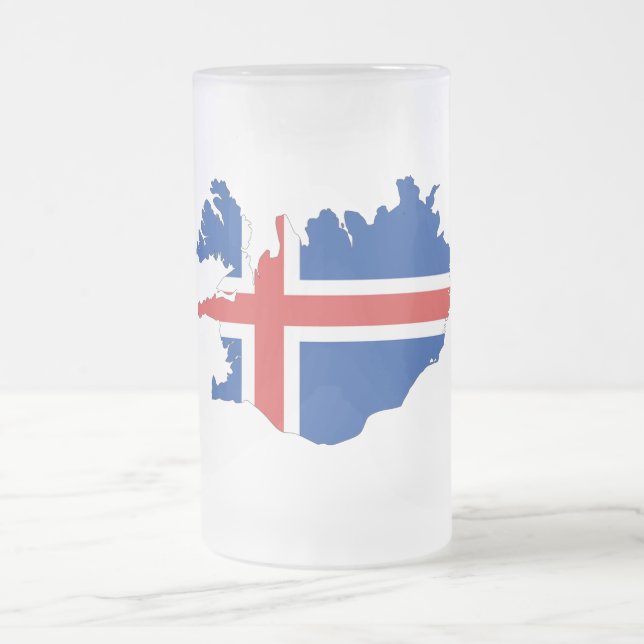 Chope Givrée Drapeau de pays de l'Islande (Centre)