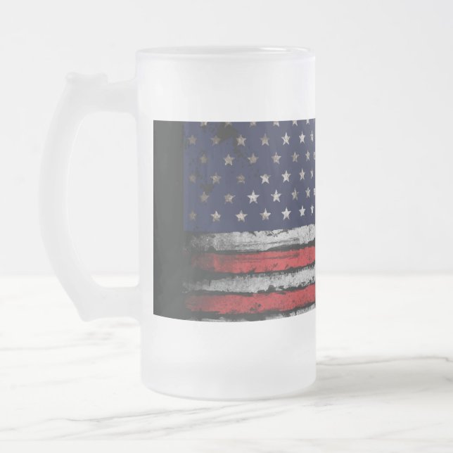 Chope Givrée Drapeau Grunge U.S.A (Gauche)