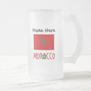 Chope Givrée Drapeau Marocain Personnalisé Nom Maroc 