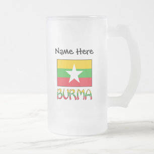 Chope Givrée Drapeau personnalisé de la Birmanie et du Myanmar 