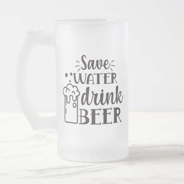 Chope Givrée économiser l'eau boire de la bière (Gauche)