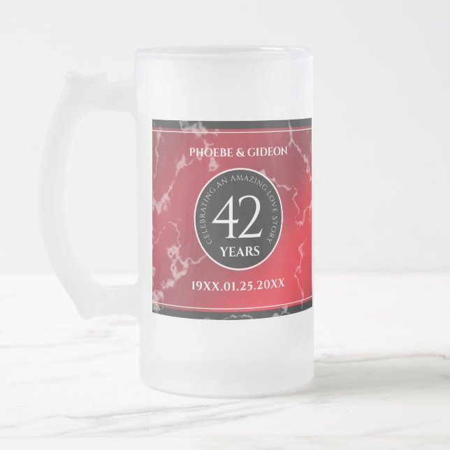 Chope Givrée Élégant 42e anniversaire du Mariage Jasper (Gauche)