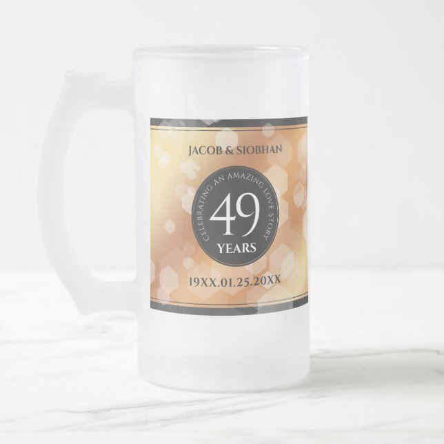 Chope Givrée Élégant 49ème anniversaire de Mariage de cuivre (Gauche)