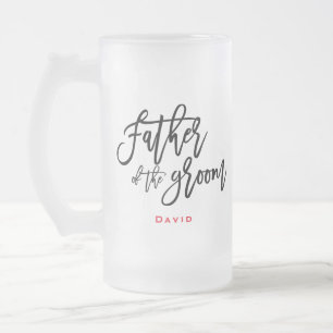 Chope Givrée Élégant Black Script Père de la chambre Nom Cadeau