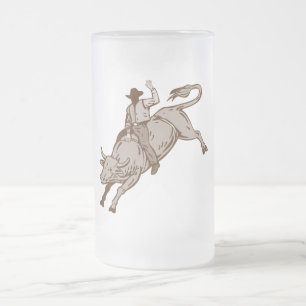 Chope Givrée Équitation de taureau de cowboy de rodéo