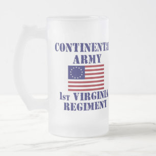 Chope Givrée Ęr verre de régiment de la Virginie de guerre