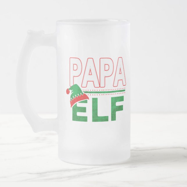 Chope Givrée Famille Elf | Papa Elf Noël Fête #TeamElf (Gauche)