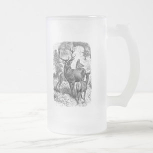 Chope Givrée Faon vintage de daine de mâle d'illustration de