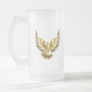 Chope Givrée Faux Gold Foil Peace Dove en noir