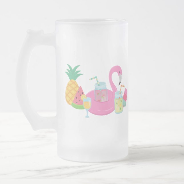 Chope Givrée Flamant rose rose Musique givrée (Gauche)