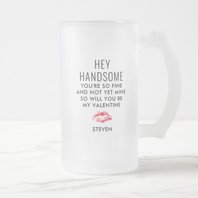 Chope Givrée Funny Boyfriend Valentines Day Personnalisé (Droit)