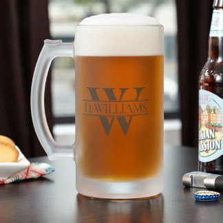 Chope Givrée Grand Monogramme Initial Personnalisé