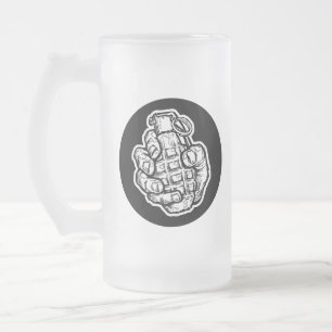 Chope Givrée Grenade À La Main En Style Bande Dessinée