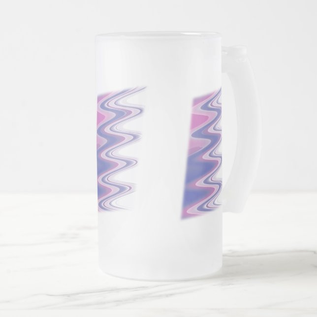 Chope Givrée gris bleu Fuchsia (Devant droit)