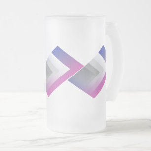 Chope Givrée gris bleu Fuchsia