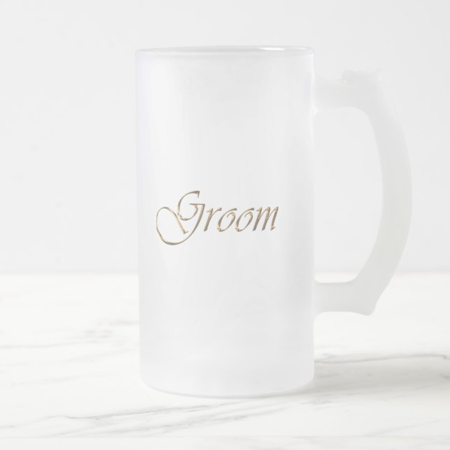 Chope Givrée Groom, écriture or élégant chic (Droit)