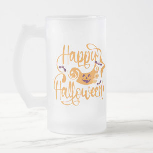 Chope Givrée Happy Halloween chauves-souris Jack-o'-lantern
