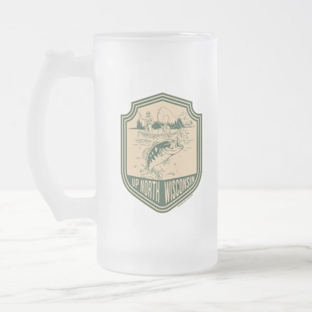 Chope Givrée Haut du Wisconsin Nord Badge de pêche (Gauche)